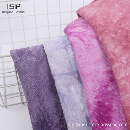 100% Viscose Challis&Poplin Tie Dyed Fabric For Dresses